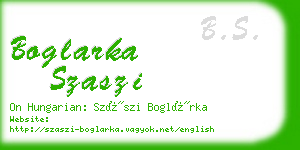 boglarka szaszi business card